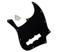 10 Hole Guitar Bass Pickguard Scratch Plate Without Truss Rod Hole Style & Screws For 4 String Bass Electric Guitar Parts (Color : Bk 3ply)