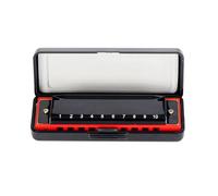 10 Hole Harmonica Blues Four Colors For Beginners(Black)