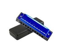 10 Hole Harmonica Blues Four Colors For Beginners(Blue)