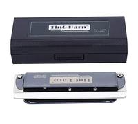 10 - Hole Harmonica in Eb Key, Phosphor Bronze Tone, White ABS Body - Bright Stable Tone, Marked Cover Plate, Ideal for Beginners and Performers (White)