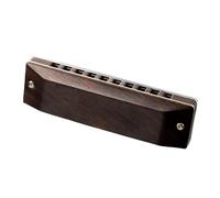10 Hole Harmonica In The Key Of E And Other Tones Sandalwood Red Or Bk harmonica Professional Instrument(A black)