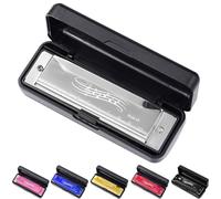 10 hole harmonica, silver full scale metal mini C-key harmonica, suitable for adults, Thanksgiving and Christmas back to school gifts