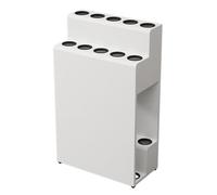 10-Hole Pool Cue Holder, Freestanding Billiard Stick Rack for Game Room, Floor Stand Organizer for Cues and Accessories
