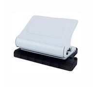 10 Hole Punch Binding Machine for A4/B5/A5 Paper, 10 Sheet Capacity Binding Machine Punch 30 Holes on A4, 20 Holes on A5, 26 Holes on B5 Precise Positioning (White)