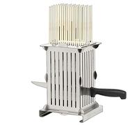 10 Holes Manual BBQ Skewer Maker, Stainless Steel Kebab Maker Box Mutton Kebab Machine for BBQ Grilling Making Kabobs Kit