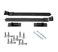 10" Hook and Band Hinges - Cranked or Straight | Black Japanned or Galvanised Finish | Heavy Duty Gate & Door Hinges with 12mm Pin | Rust-Resistant | Fixings Included (Black Japanned, Cranked)