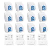 10 Hoover Bags & 2 Hepa Filter Compatible with Miele Vacuum Cleaners, 3D Efficiency GN HyClean Bags (blue 12)