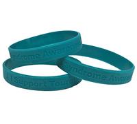 10 " I Support Tourette's Syndrome Awareness Bracelets 100% Medical Grade Silicone - Latex and Toxin Free - 10 Bracelets - Show Your Support For Tourette's Syndrome, no gemstone