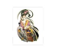10 Images Temporary Tattoo Geisha Koi Fish Lotus Design