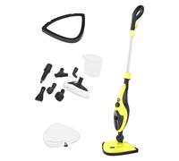 10 in 1 1500W Neo Hot Steam Mop Cleaner Floor Carpet Window Washer Hand Steamer With 2 Pads (Yellow and Black)