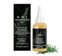 10 in 1 Hair Growth Oil,Wild Black Castor Oil for Growth,Moisturizes Scalp,Deeply Nourishes and Repairs,for Fine or Thinning-Looking Hair