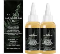 10 in 1 Hair Growth Oil,Wild Black Castor Oil for Growth,Moisturizes Scalp,Deeply Nourishes and Repairs,for Fine or Thinning-Looking Hair