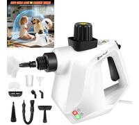 Beldray BEL0701TQN 10-in-1 Handheld Steam Cleaner - Clean, Sanitise & Refresh Surfaces, Tiles, Mirrors & Windows, Chemical Free Cleaning, Includes Nozzles, Brushes, Upholstery Head & Squeegee, 1000W