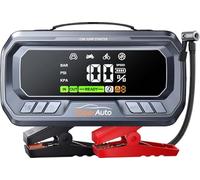 YaberAuto 10-in-1 Jump Starter Power Pack 6000A with Air Compressor 160PSI, Portable PD 65W Car Battery Jump Starter (All Gas/12L Diesel) Jumper Starter Power Bank with Jump Leads, 160W DC,600 Lumen