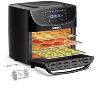 10-in-1 Large 18L Air Fryer Toaster Oven - Digital Convection Oven Combo with Rotisserie & Bake Functions, Family-Size Countertop Cooker