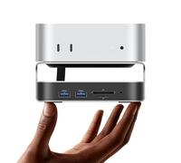 10-in-1 Mac Mini M4 | M4 Pro Dock with Aluminum Stand, 4K@144Hz/240Hz Max DisplayPort, Up to 8TB M.2 NVMe Enclosure, 5 x 10Gbps USB-A & USB-C Ports, SD/TF Card Reader, 3.5mm Audio