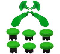 10-in-1 Metal Thumbsticks Accessories for PS5 Dualsense Edge Controller,4 Metallic Back Paddles Triggers Buttons Repair Parts with 6 Analog Joysticks for PS5 Dualsense Edge(Green) [playstation_5]