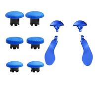 10-in-1 Metal Thumbsticks Accessories for PS5 Dualsense Edge Controller,4 Metallic Back Paddles Triggers Buttons Repair Parts with 6 Analog Joysticks for PS5 Dualsense Edge(Blue) [video game]