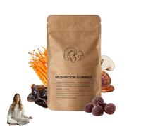 10 in 1 Mushroom Gummies High Strength 2500mg, Multi Mushroom Complex for Women & Men, 10 Varieties, Vegan Mushroom Gummies with Lion’s Mane, Reishi, Chaga, Shiitake, 60 Vegan Gummies
