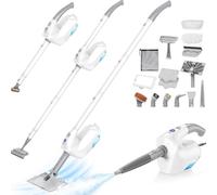 10-in-1 Steam Mop with Detachable Handheld Steamer, Multi & Up Steamer for Cleaning with 350ml Tank,12s Heat-Up, 7M Cord, 120℃ 1300W Powerful Floor Steam Mop for Hardwood Floors, Grout, Carpet