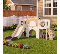 10-in-1 Toddler Slide Set, Kids Climber Playset Playground w/Whiteboard