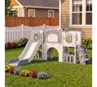 10-in-1 Toddler Slide Set, Kids Climber Playset Playground w/Whiteboard