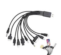 10 In 1 Universal Charging Cable, Multifunctional USB Phone Charger Cable for Many Adapters Compatible With Samsung Lg Huawei Zte And Sony Ericsson Nokia Psp USB Charging Cables