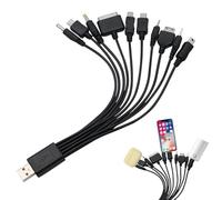 10 in 1 Universal Phone Charger,Multi Charger Cable,Universal Charger with Multiple Heads,USB Charging Cable Compatible With Samsung Lg Huawei Zte And Sony Ericsson Nokia Psp USB Charging Cables