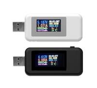 10 in 1 USB Tester DC Digital Voltmeter Amperimetro Current Voltage Meter Amp Volt Ammeter Detector Power Bank Charger Indicator(KWS-MX18 White)