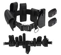 10 in 1 Utility Tactical Belt Modular Equipment System Outdoor Waist Bag Patrol Equipment for Police Guard Law Enforcement Security Hunting with 9 Components Pouches (10 in 1)