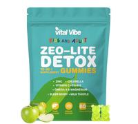 10-in-1 Zeolite Gummies for Kids & Adult | Probiotics Kids Probiotic Supplement | with Vitamin D and B12 | Immune Support & Gut Health | 60 Vegan Gummies, 2 Month Supply