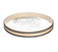 10 In Beaded Ocean Wave Drum For Children, Rain-Sound Percussion Toy With Wood Frame, Metal Beads, Clear Top For Viewing, For Class Or Camp