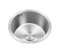 10-inch, 11-inch, and 12-inch Stainless Steel Brushed Finish Round Single Sinks for Kitchens, Bar Islands, and Vegetable Washing Areas.(25cm)