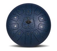 10 Inch 11-Note Panda Drum, Steel Drums Instruments for Beginner Kids and Adults, Tongue Drum Handpan Drum with Drum Mallets and Finger Sleeves,Gold