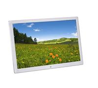 10-inch, 12-inch, 15-inch, 17-inch digital photo frame, metal material, high-definition display with remote control, supports pictures, videos and music, easy to set (Color : Silver, Size : 15 inche