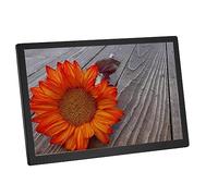 10-inch, 12-inch, 15-inch, 17-inch digital photo frame, metal material, high-definition display with remote control, supports pictures, videos and music, easy to set (Color : Black, Size : 15 inches