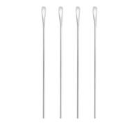 10 Inch/25.8cm Coffee Stirrers Spoon,Silver Stainless Steel 304# Coffee Stir Sticks,Round Solid Long Handle Cocktail Beverage Iced Tea Stirring Stick,Drink Mixing Spoon,Set of 4