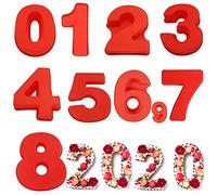 10 Inch 9 Pieces Large Size Number Moulds Baking Forms Silicone Cake Pan Number Cake Molds Tins