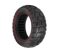 10 Inch 90/65-6.5 Off Road Solid Tyre for Zero 11X, For Dualtron, For Kaabo Electric Scooter, Puncture Proof Tubeless Wheel with Deep Tread for Dirt Terrain(Red Line)