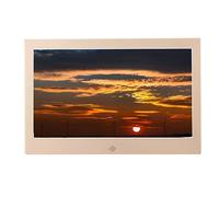 10-inch aluminum alloy high-definition digital photo frame High-definition display No need to set up, support video and music, slide show, easy to use for the elderly (Color : Gold)