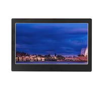 10-inch aluminum alloy high-definition digital photo frame High-definition display No need to set up, support video and music, slide show, easy to use for the elderly (Color : Black)