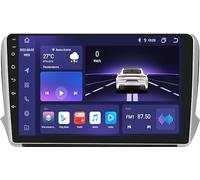 10 Inch Android 13 Stereo Car Radio Wireless CarPlay Android Car for Peugeot 208 2008 2014-2018 FM RDS Radio GPS WiFi & 4G LTE Navigation Bluetooth 8-Core 4G + 32G Weather Display