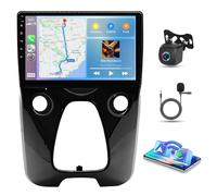 10 Inch Android 14 Car Stereo for Peugeot 108 for Toyota Aygo B40 2014-2021 Car Radio 2G+32G with Wireless Carplay Andorid auto Touchscreen GPS Bluetooth WIFI FM/RDS SWC Backup Camera