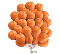 10 inch Balloons Orange Party Balloons Colorful Balloons For Birthday Wedding Baby Shower Orange Party Decoration Supplies 50 Pieces