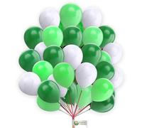 10 Inch Balloons Pack of 30Pcs Plain Balloons White, Green & Light-Green Balloons for Balloon Garland Balloon Arch, Party Decorations, Birthday Decorations, Wedding Decorations