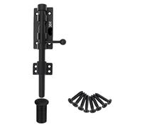10 Inch Barrel Bolt Latch,250mm Stainless Steel Sliding Bolt Gate Lock,Door Latches Hardware,Heavy Duty Slide Gate Latch Bolt Safety Door Lock with Padlock Hole for Wooden Gates,Cabinets (200MM)