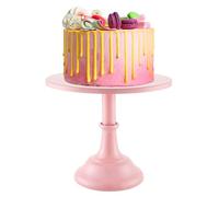 10 Inch Cake Stand Round Wedding Cake Stand Round Metal Event Party Display Stand Tower Pink for Party Wedding Birthday