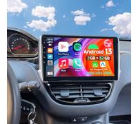 10 inch Car Stereo for Peugeot 208 2008 from 2012 to 2018, 2+32G Double Din Android 13 Car Radio with Carplay Android Auto, IPS Touchscreen, Bluetooth EQ GPS Sat Nav WiFi RDS+ Backup Camera Mic