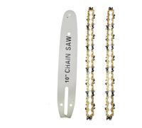 10 Inch Chainsaw Chain Replacement Guide Bar 3/8 LP Pitch 050 Gauge 40 Drive Links Compatible with Sunjoe Greenwork(1 Set)