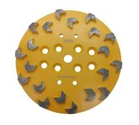 10 Inch Concrete Grinding Disc for Concrete Floor, 20 Arrow Segments Diamond Metal Grinding Plate Compatible for Edco Husqvarna Blastrac MK Grinders, 30/40 Grit Hard Bond